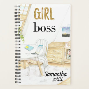 Fille Boss Office Monogramme Nom Personnalisé
