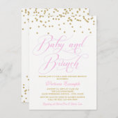 Fille Brunch Bébé Douche Invitations (Devant / Derrière)