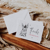 Fille Bunny Carte de remerciements d'anniversaire