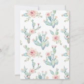 Fille Cactus Baby Shower Invitations (Dos)