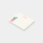 Fille Cactus Rose Houseplant Post-it Notes (Incliné)