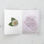 Fille, carte d'anniversaire avec rose rose (Intérieur)