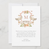 Fille Carte de remerciements rose (Devant)