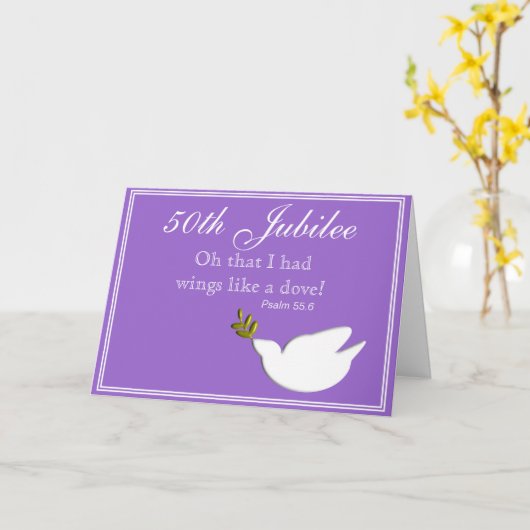 Fille catholique "50e Jubilé" Cartes et cadeaux (Fleur jaune)