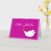 Fille catholique "Jubilé d'Argent25e" Cartes et ca (Fleur jaune)