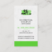 Fille Chien marchant / Carte de visite assis pour  (Dos)