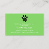 Fille Chien marchant / Carte de visite assis pour  (Dos)