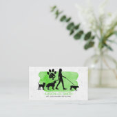 Fille Chien marchant / Carte de visite assis pour  (Debout devant)