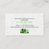 Fille Chien marchant / Carte de visite assis pour  (Dos)