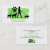 Fille Chien marchant / Carte de visite assis pour  (Devant / Derrière)