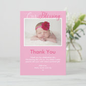 Fille Christening/Baptême Carte de remerciements (Debout devant)