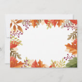 Fille Citrouille automne Invitation d'anniversaire (Dos)