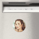 Fille classique vintage Aimant Rond - Dame de Prin (In Situ (Lave-vaisselle))
