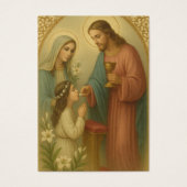 Fille communion catholique souvenir Carte Sainte (Devant)