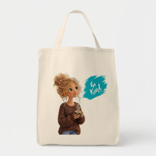 Fille Confortable dans un Sac Fourre-Tout avec un