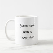 Fille cool Drôle & Motivationnel Café Mug (Gauche)