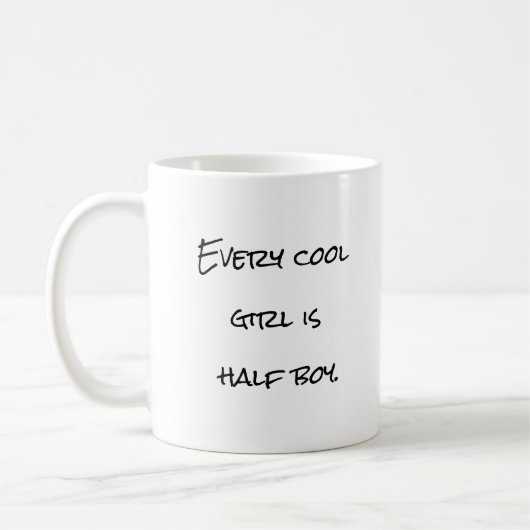 Fille cool Drôle & Motivationnel Café Mug (Gauche)