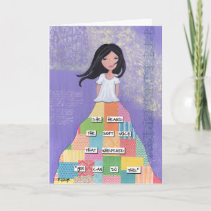 Fille courageuse - Carte d'art fin inspirante