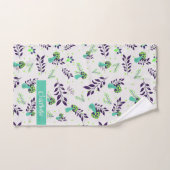 Fille Cute Champignons et Jardin Nom personnalisé  (Serviette à main)