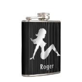 Fille d'aileron de boue rayée sur le flacon noir (Droite)