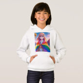 Fille d'anime avec cape LGBTQIA+ (Devant entier)