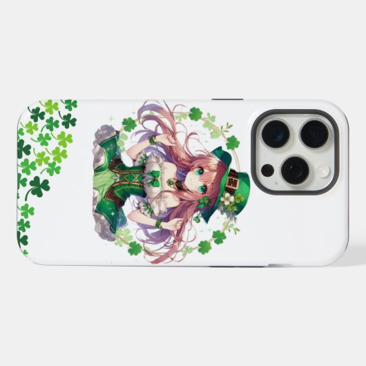 Fille d'anime de la Saint Patrick's Day (Verso Horizontal)