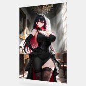 Fille d'anime gothique robe noire (Angle)