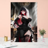 Fille d'anime gothique robe noire (Mariage)