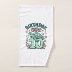 Fille d'anniversaire 10 Tortue de mer Gravure vint