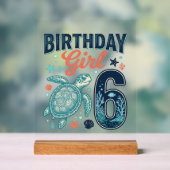 Fille d'anniversaire 6 Tortue de mer Conception ve (Neutre)