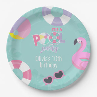 Fille d'anniversaire assiette en papier fête au bo