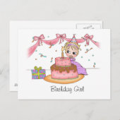 Fille d'anniversaire - Cartes postales (Devant / Derrière)