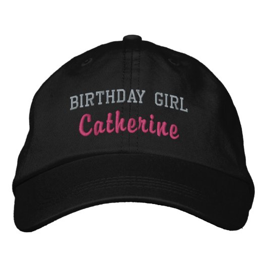 Fille d'anniversaire Casquette personnalisé, Casqu (Devant)