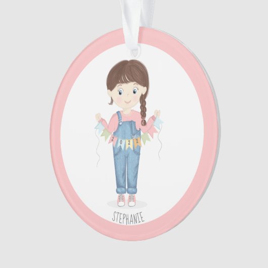 Fille d'anniversaire dans les salles Brunette (devant)