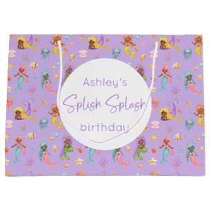 Fille d'anniversaire grand sac cadeau