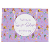 Fille d'anniversaire grand sac cadeau (Dos)