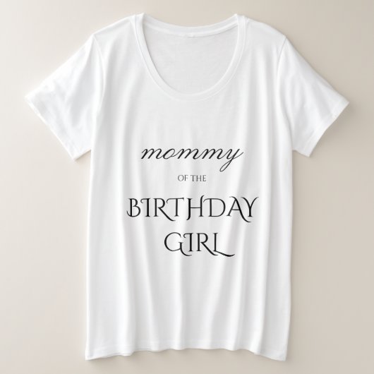Fille d'anniversaire parent plus taille femmes (Design devant)