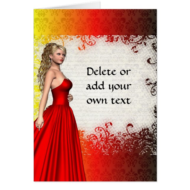 Fille dans la robe rouge (Devant)