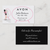 Fille dans le carte de visite de mode de salon de (Devant / Derrière)