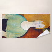 Fille dans une blouse verte, Modigliani (Serviette de bain)