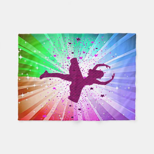 Fille dansante dans une couverture lumineuse. (Devant (Horizontal))