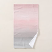 Fille d'aquarelle moderne rose et gris brillant (Serviette à main)