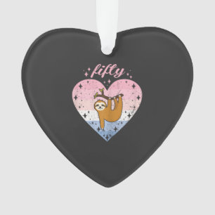 Fille de 50 ans anniversaire mignonne paresseux 50