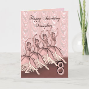 Fille de 8 ans, une carte d'anniversaire de baller