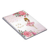 Fille de ballet Journal intime floral rose charman (Côté Droit)