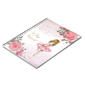 Fille de ballet Journal intime floral rose charman (Côté gauche)
