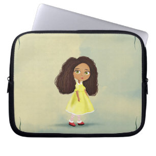 fille de bande dessinée avec le sac de