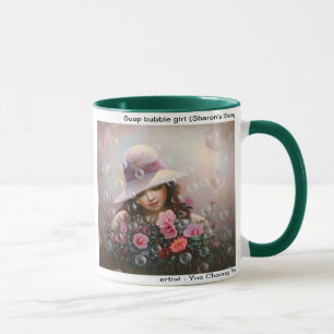 Fille de bulle de savon - tasse de la chanson de
