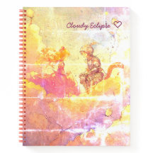 Fille de chat Princesse et chat Carnet spiral de c