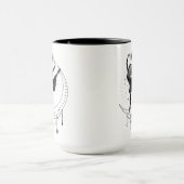 Fille de danse Aries 15oz Black Rim Mug (Centre)